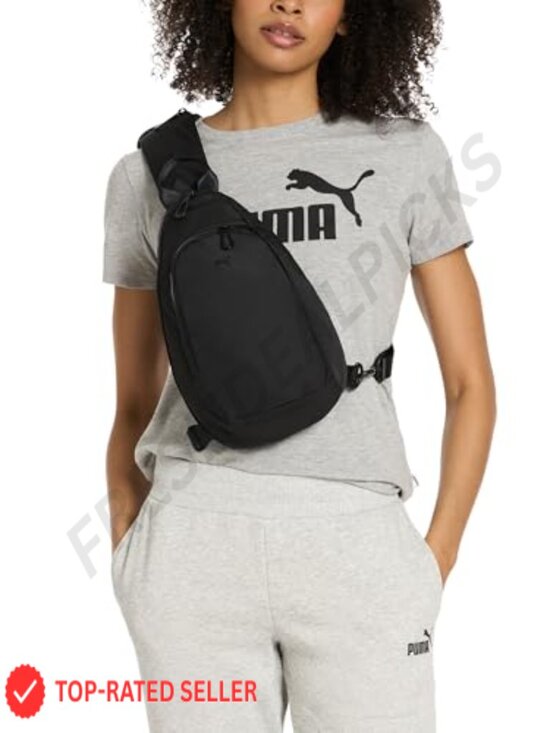 Sporty Hands-Free Sling Bag with Dual Compartments & Reversible Strap main image 6